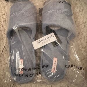 La Vie En Rose Light Blue Slippers